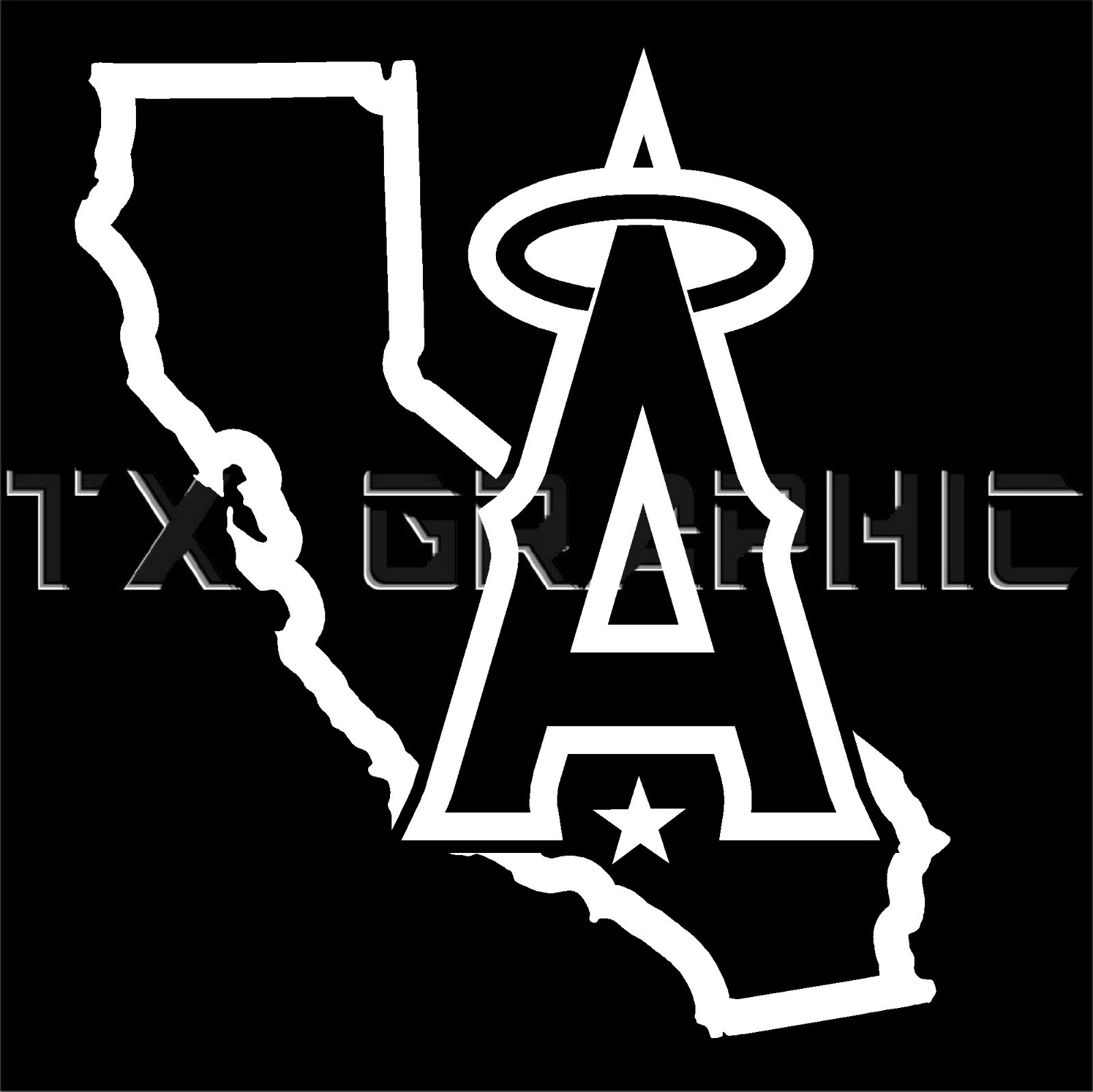 ANAHEIM DECAL ANGELS CALIFORNIA STATE MAP VINYL STICKER WINDOW LAPTOP