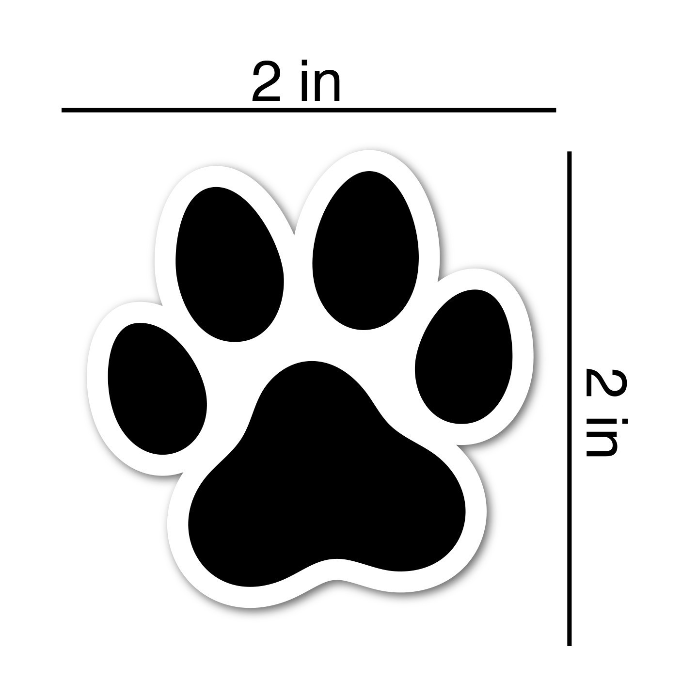 6-Pack Dog Paw Print Decals 2×2″ Small Puppy Paws Vinyl Stickers – Free Shipping
