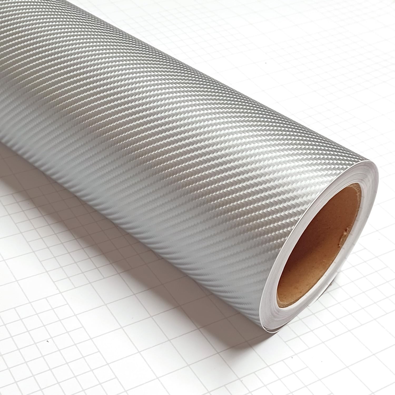 DIYAH 4D Carbon Silver Fiber Vinyl Wrap Sticker with Air Release Bubble Free …