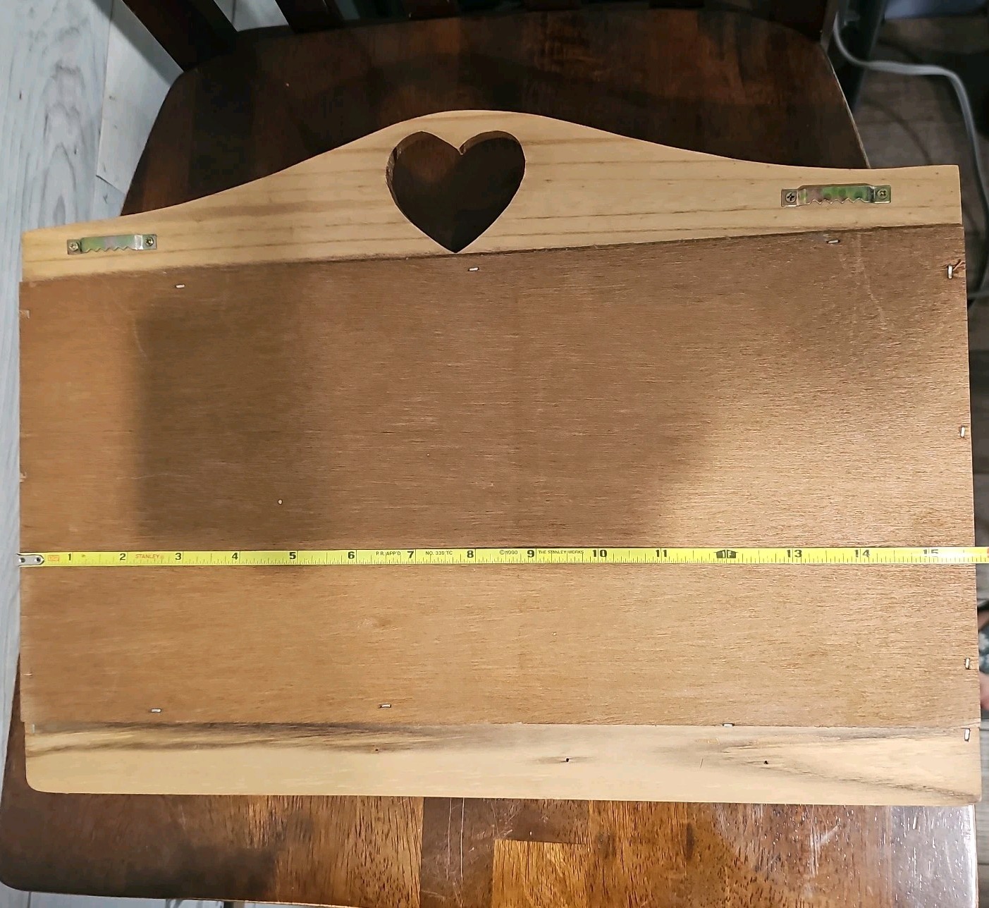 Vintage Wooden Heart Wall Hanging Mail Organizer & Key Holder – Country…