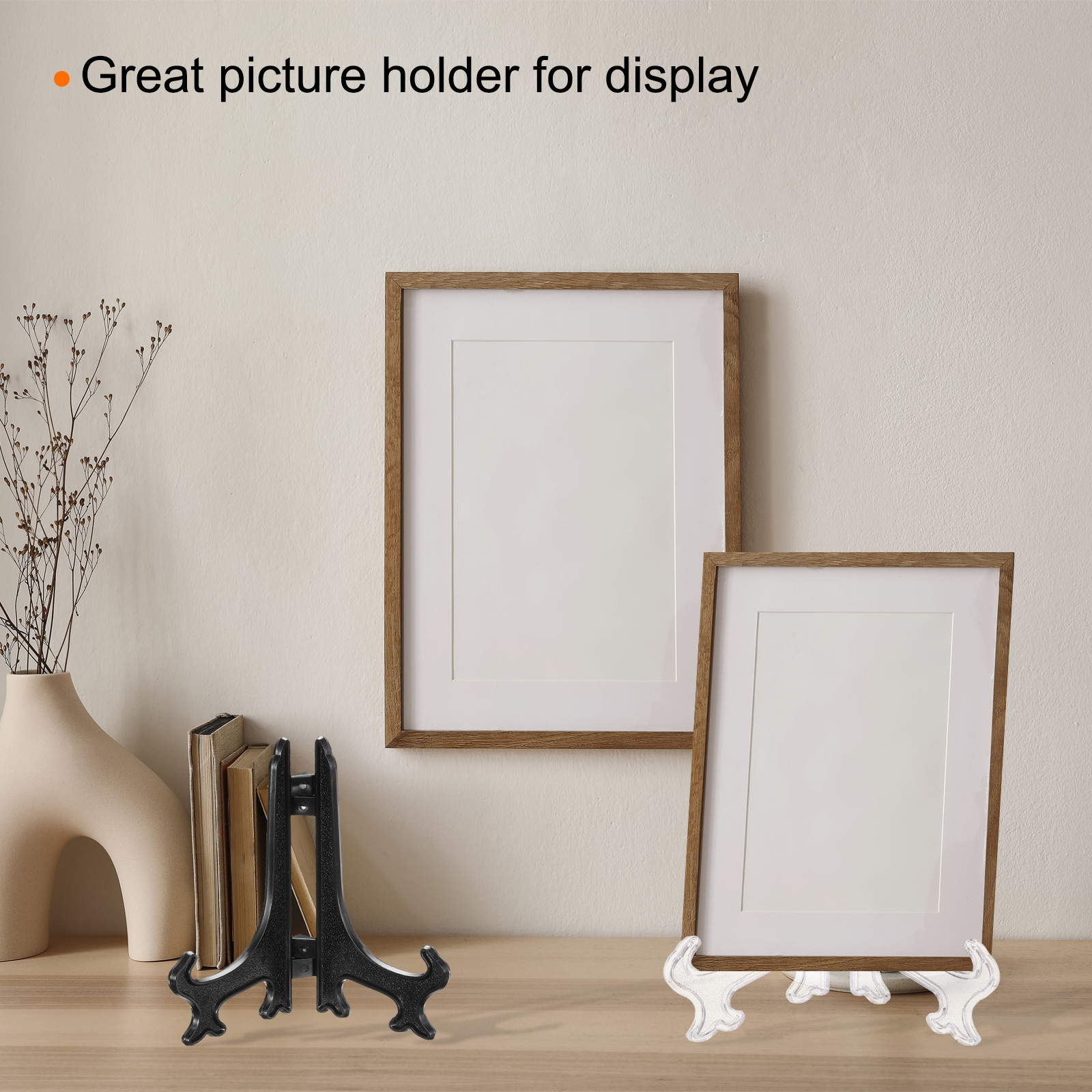 6″ Acrylic Plate Stands for Display Plate Holder Transparent 12Pcs