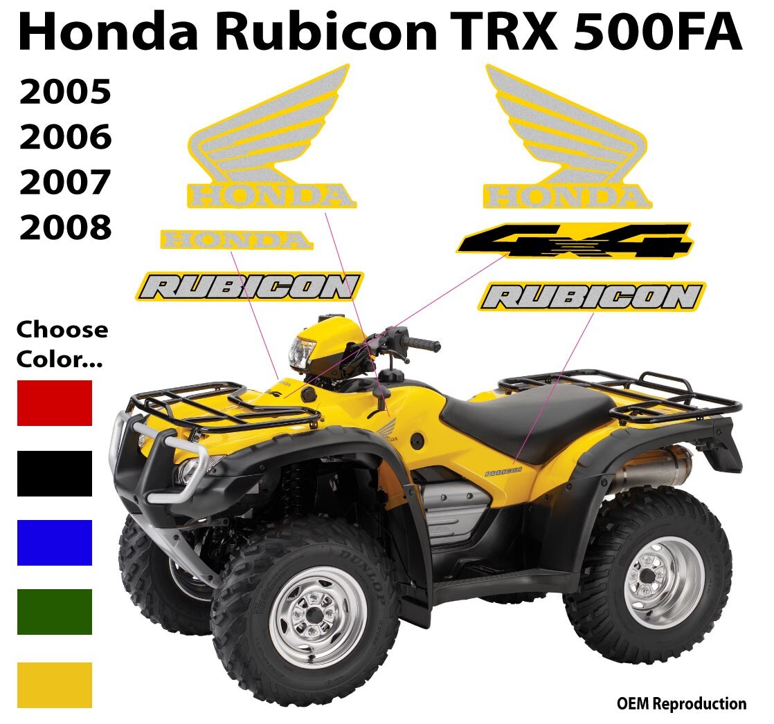 Honda Foreman Rubicon Decal Kit Sticker Mark Emblem 2005 2006 2007 2008 OEM