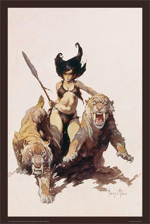 The Huntress By: Frank Frazetta Poster 24in x 36in