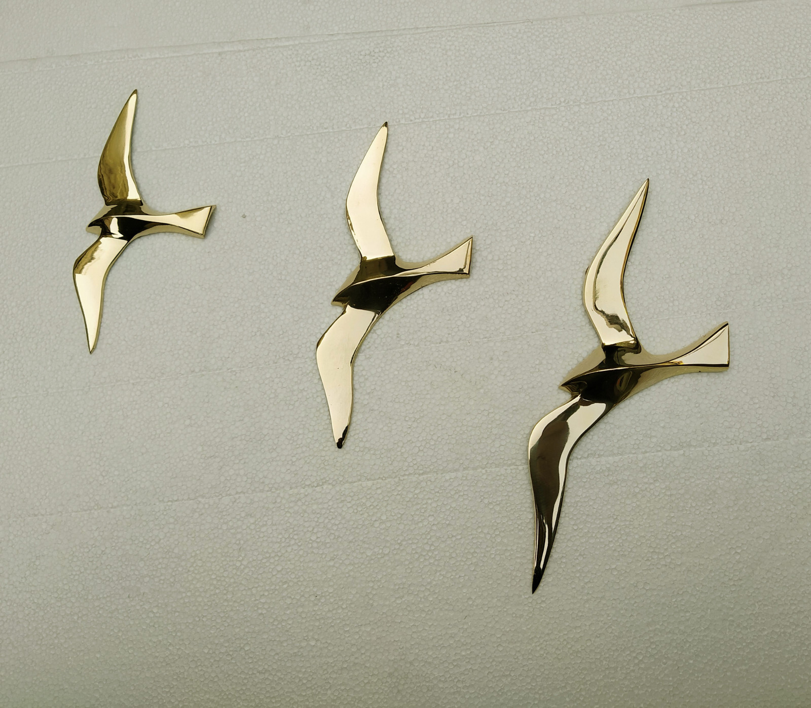 Decorative Brass Wall Mount Flying Seagull Birds Set of 4 Pcs -,29,25,20,17 cm