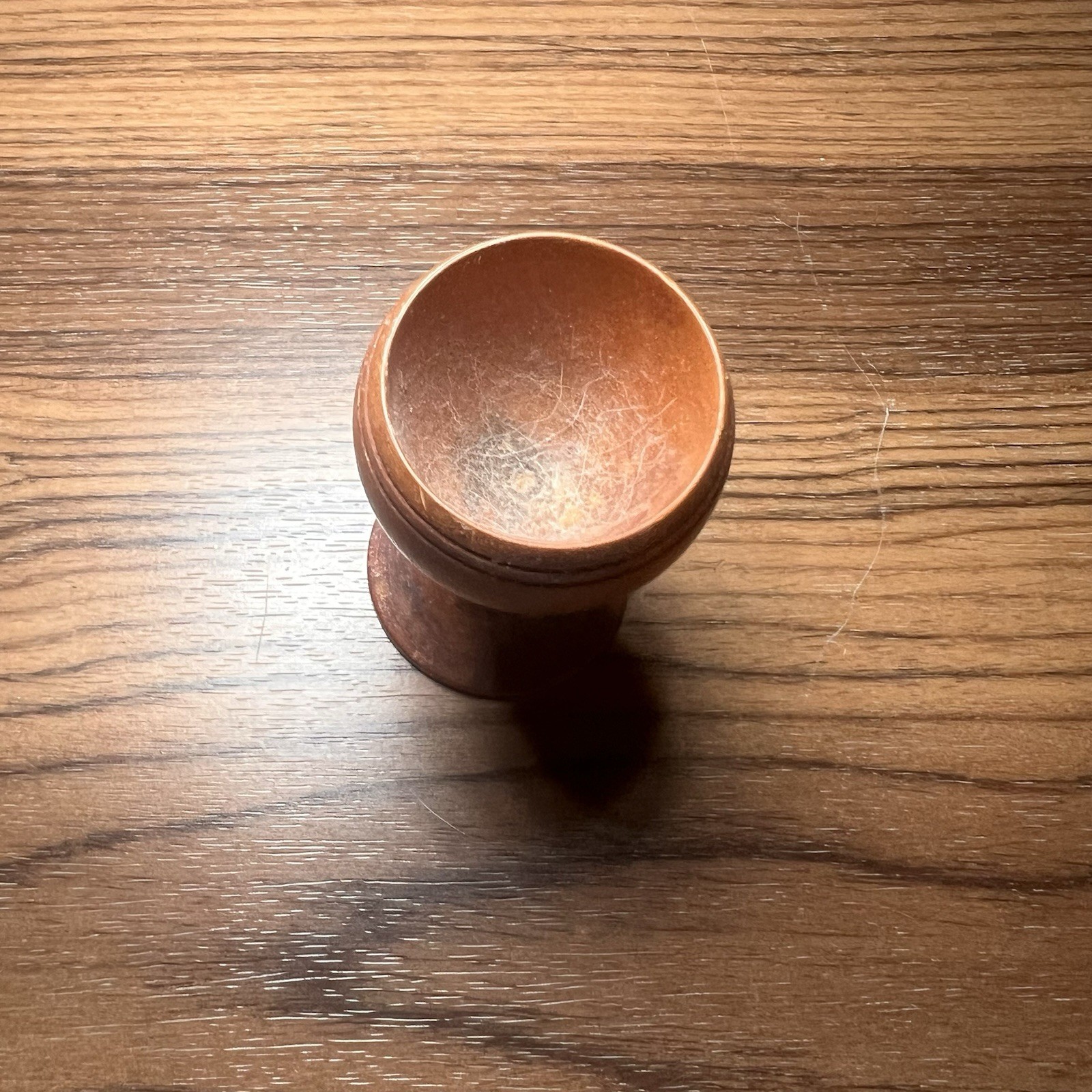 Wooden Goblet Wine Cup, Home Decor Art 2.5” in x 1” Church Miniature Vintage