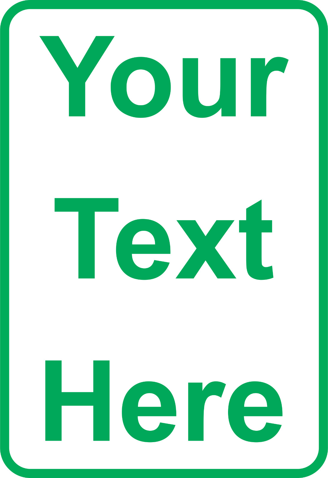 New Personalized Aluminum Metal Sign Customized With Custom Text 12″ x 8″ Size