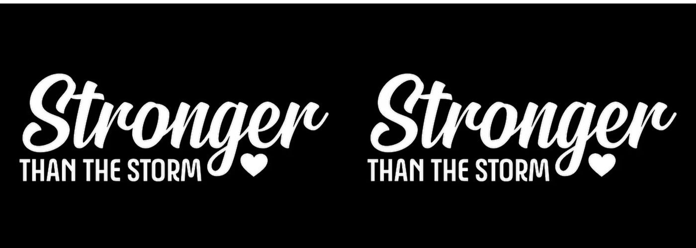 Stronger Than The Storm Two 7″ Vinyl Decal Car Window Laptop Tablet Door Mirror