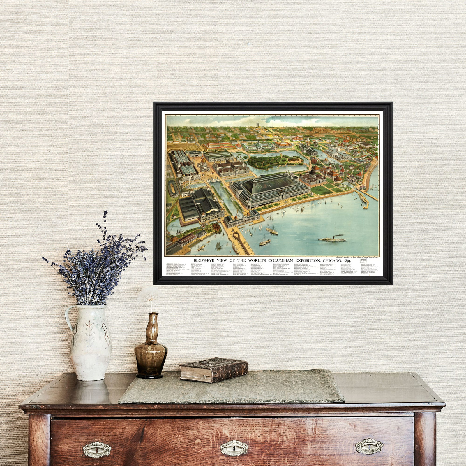 Old Map of Chicago, IL 1893 – Vintage Chicago Illinois Art