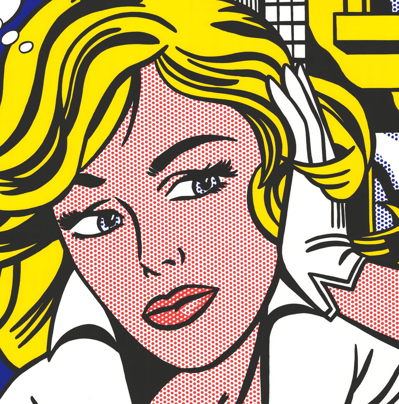 ROY LICHTENSTEIN M…Maybe 55″ x 39.5″ Serigraph 1979 Pop Art Yellow, Multicolor