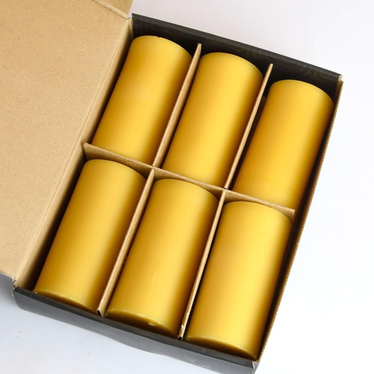 Natural Beeswax Pillar Candle 2×4 inch in Bulk, Smokeless and Long Lasting (2…