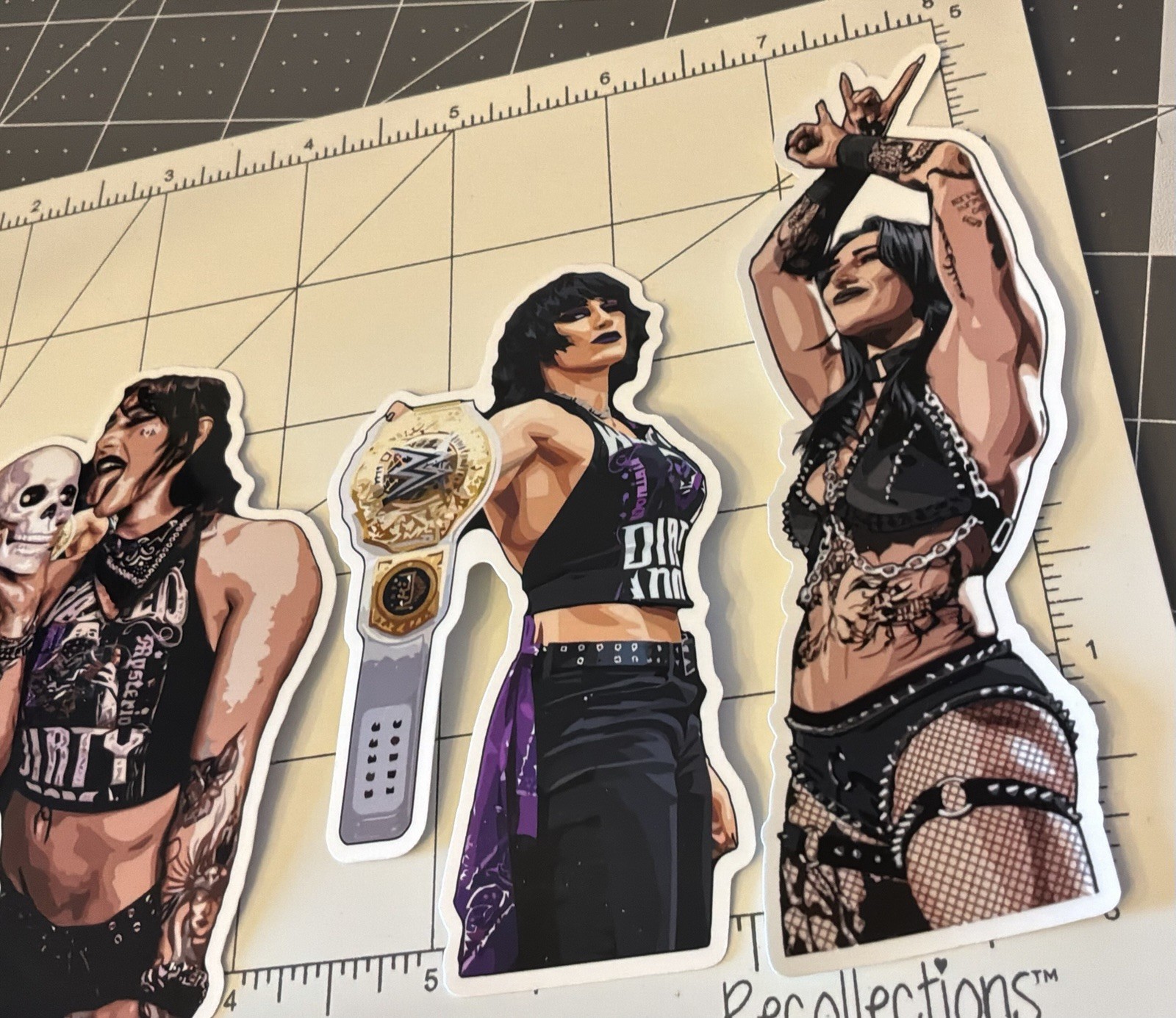 Rhea Ripley Stickers 4 Total 4” – 5” Glossy Vinyl Stickers