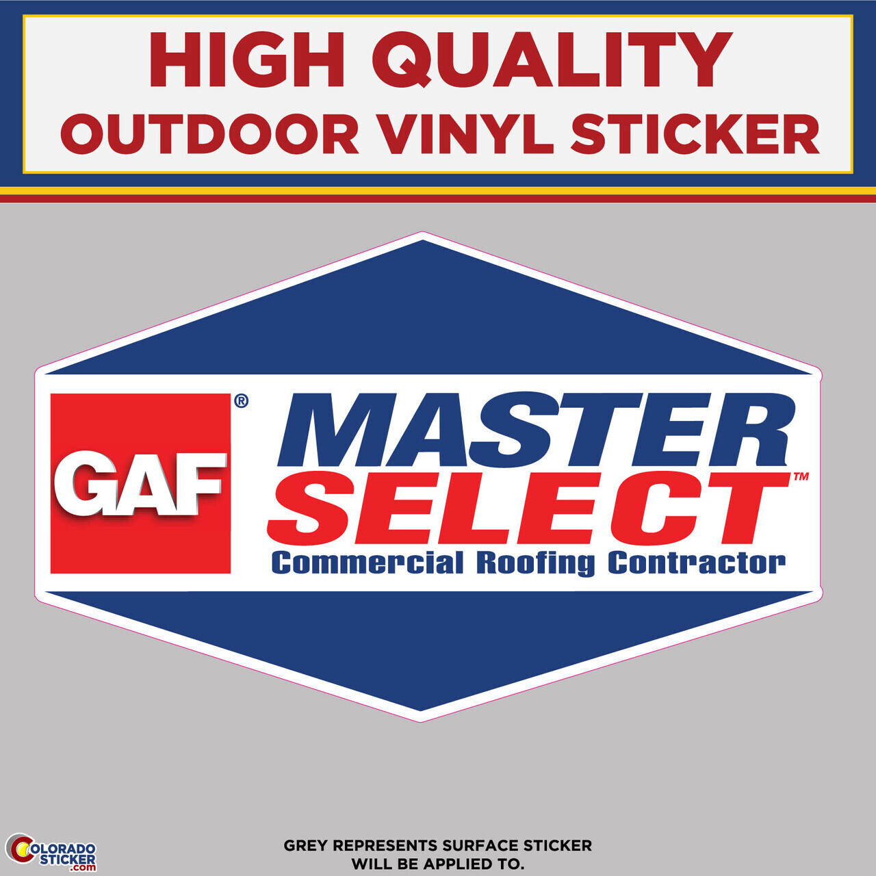 GAF Master Select, High Quality Vinyl Stickers