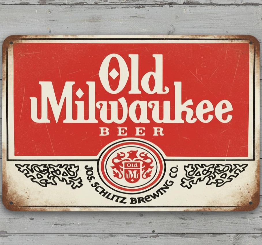 Old Milwaukee Beer 8 x 12 Vintage Novelty Metal Sign Made In USA New!