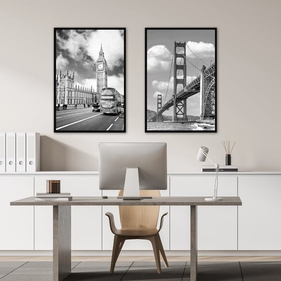 Mainstays 24×36 Black Wall Photo Frame Flat Profile Poster Picture Frame