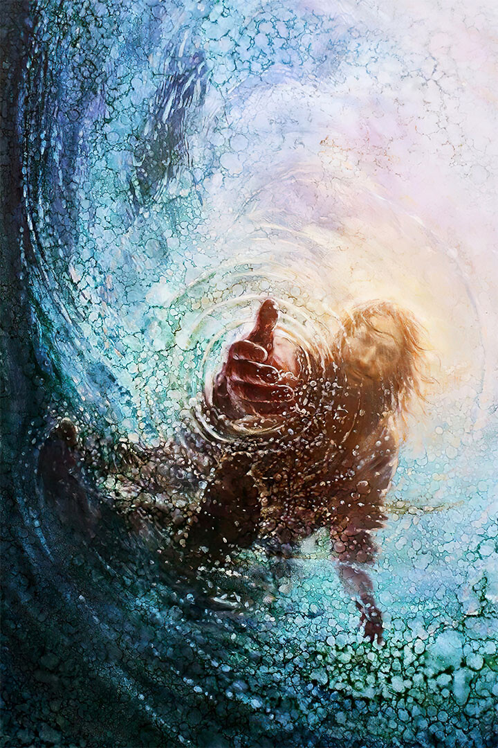 Hand Of God Hand In Hand Picture Painting Print Wall Art Home – POSTER 20×30
