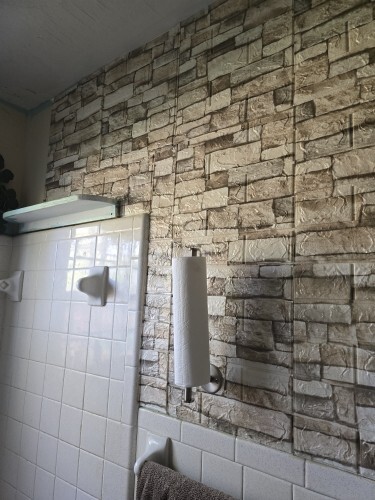20 Pcs 3D Tile Brick Self-Adhesive Wall Sticker Waterproof Foam Panel Wallpaper
