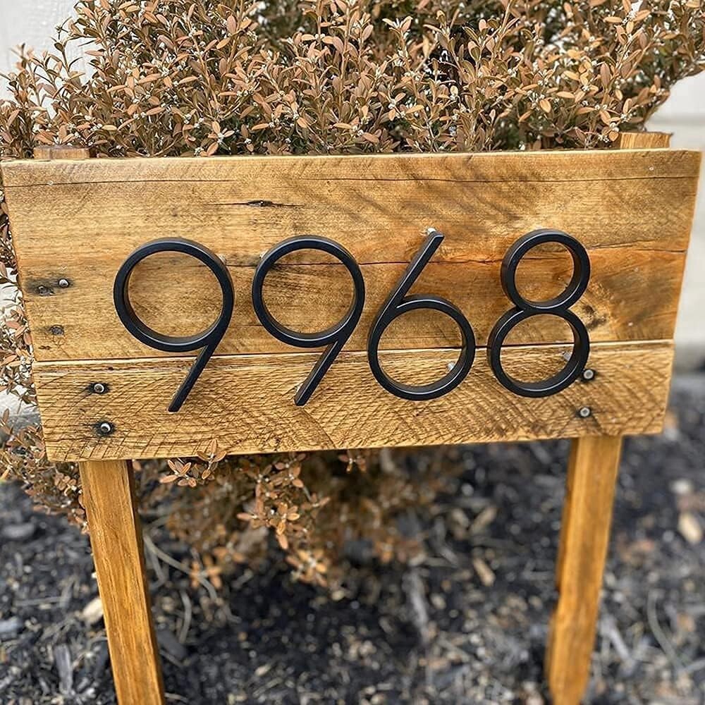 5″ Stainless Steel Floating House Number Outside, Metal Modern House Numbers