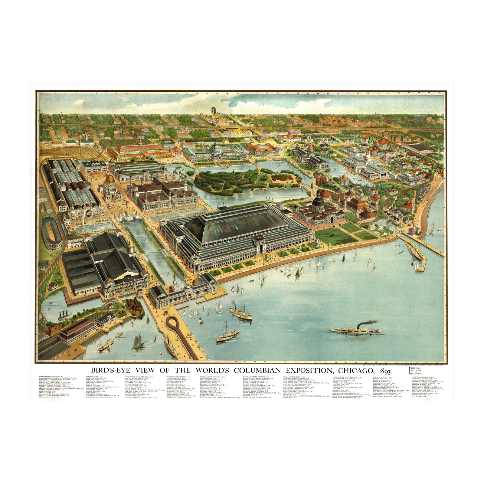 Old Map of Chicago, IL 1893 – Vintage Chicago Illinois Art