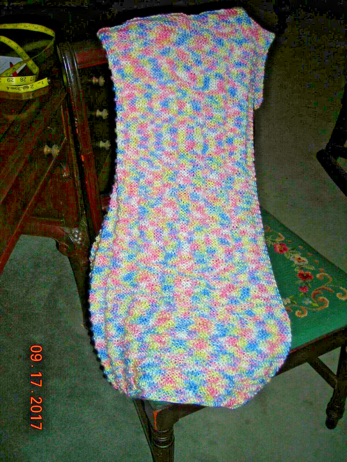 BRIGHT PASTEL BABY BLANKET, UNISEX, CRIB SIZE, 100% ACRYLIC, WASHABLE/DRYABLE,