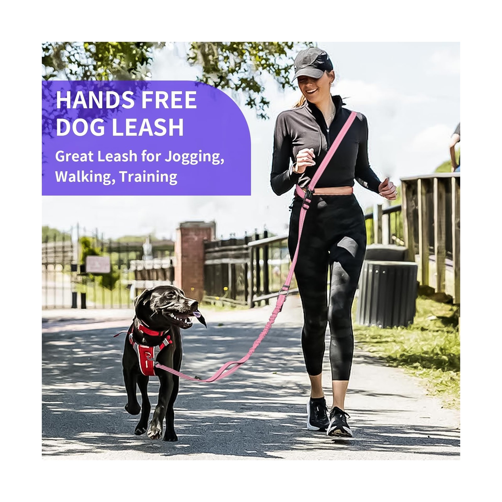 Kazazoo Hands-Free Dog Leash with 6-9FT Adjustable Length – Heavy D… Fast Ship