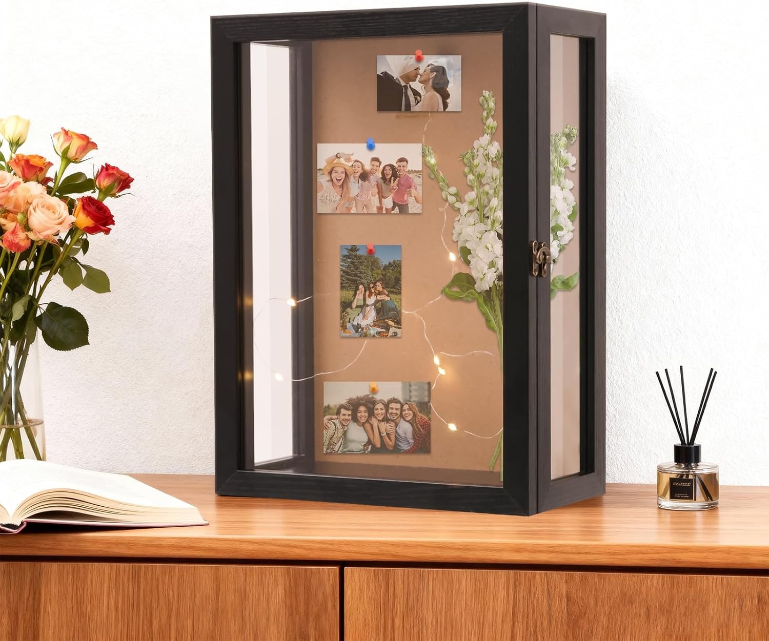 Black 11×15 Inch Deep Shadow Box Frame Wall Mounted,Depth 5 Inch Display Case