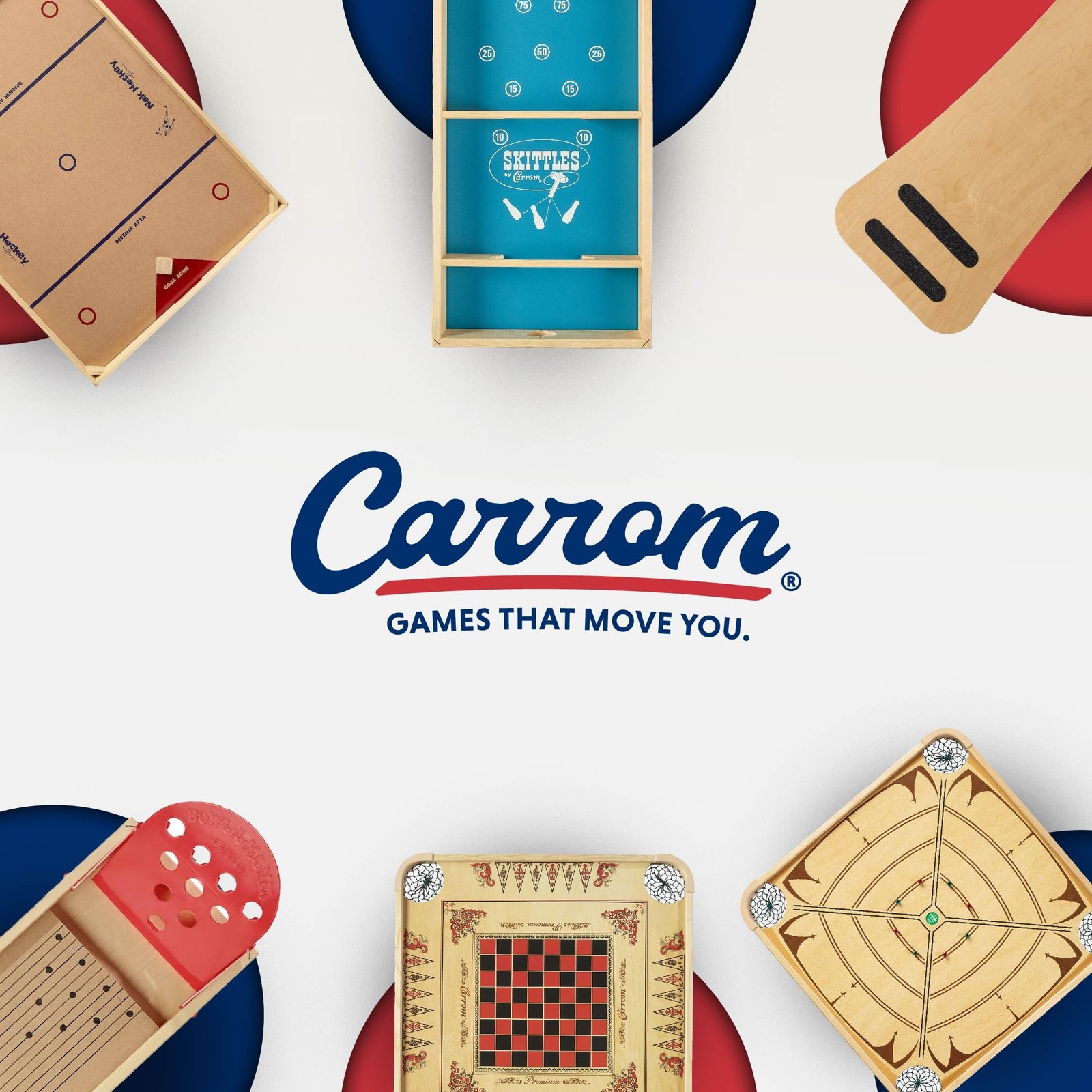 Carrom Board Game Set — Large Board Games for Adults & Children — Over 85 Board