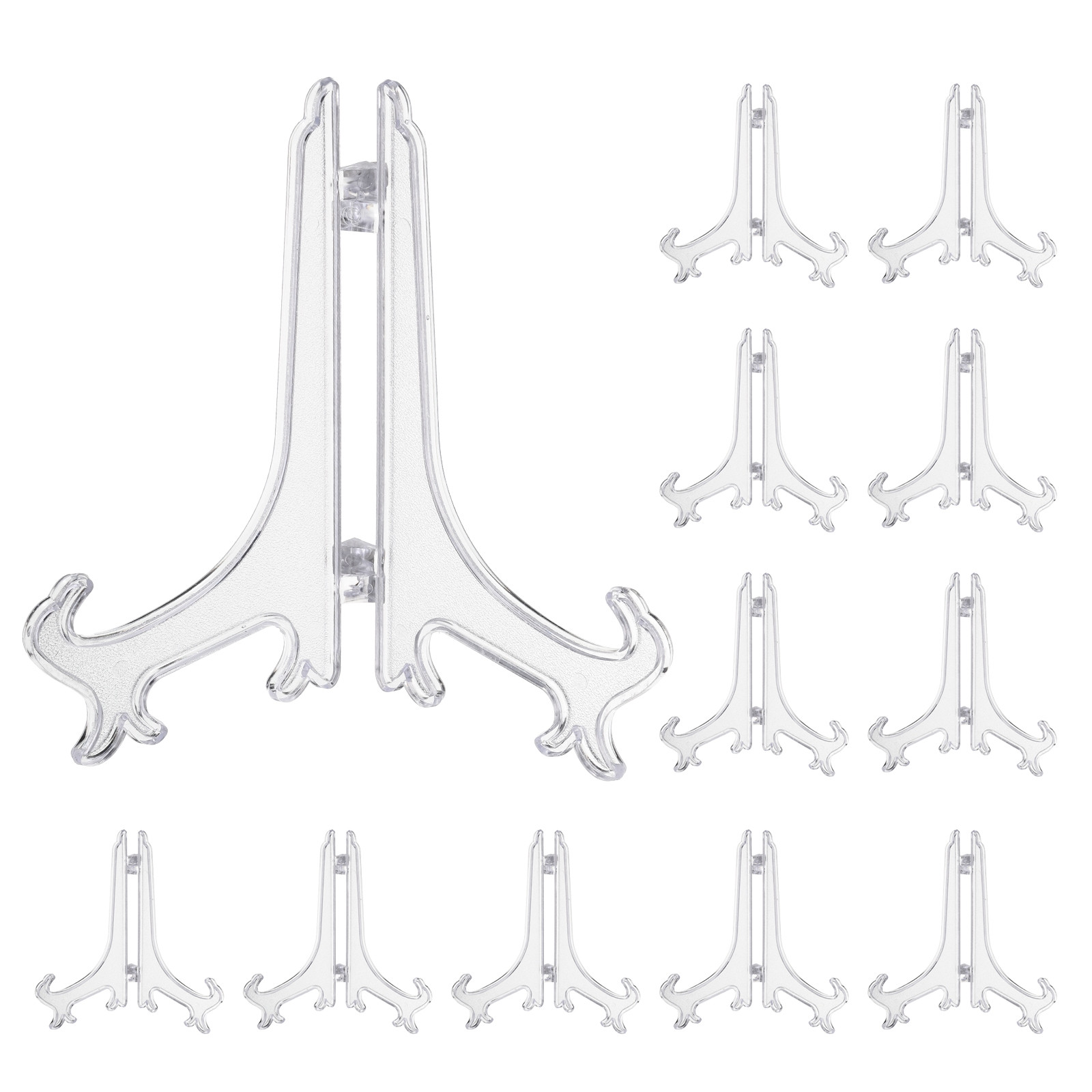 6″ Acrylic Plate Stands for Display Plate Holder Transparent 12Pcs