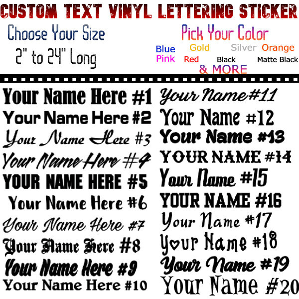 Custom Personalized Vinyl Lettering Name Decal Sticker Car Window Tumbler Flask