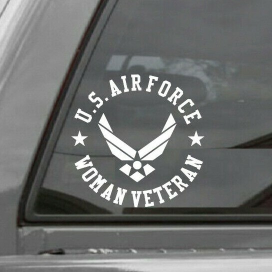 UNITED STATES AIR FORCE WOMAN VETERAN Vinyl Window Decal Sticker