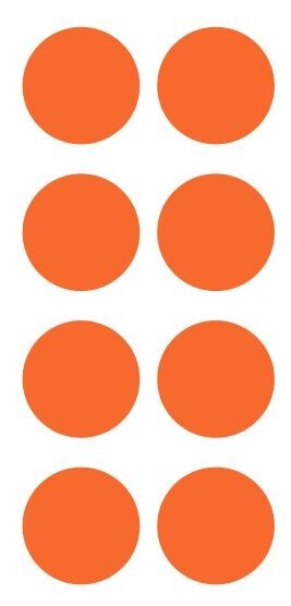 2″ Orange Round Label Dots Stickers Color Coding Inventory 2 Inch Dot