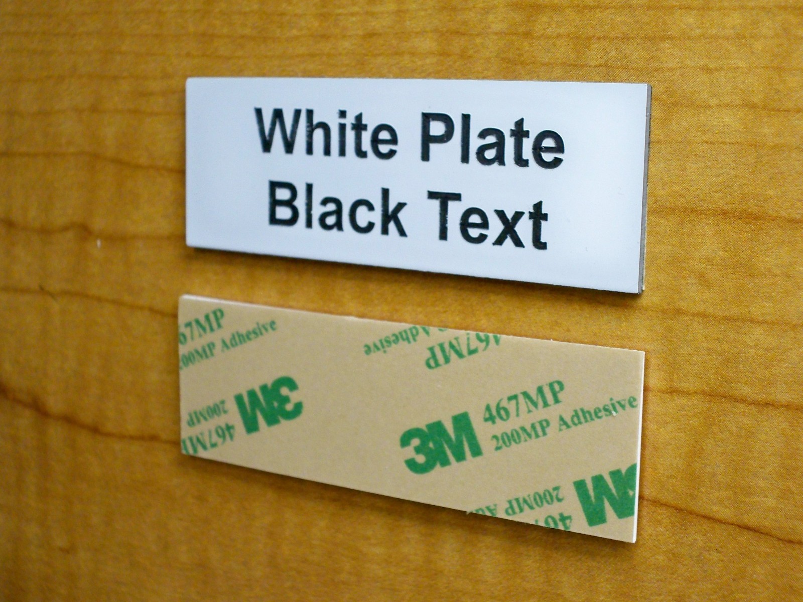 Custom Engraved 1×3 White Tag Sign Plate / Pet Memorial Doorbell Urn Trophy Dog