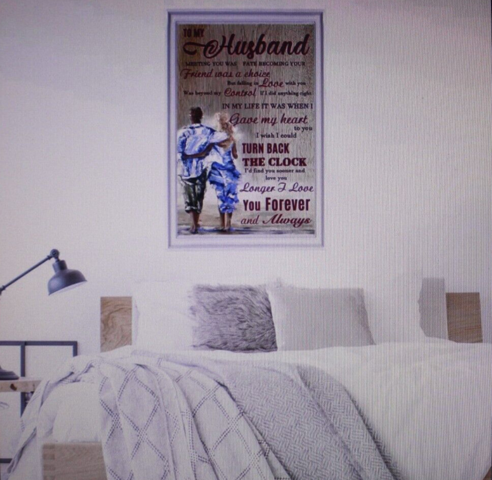 Love Words For Husbands Canvas Print Gift Decor 17 1/2″ X 11 3/4″ Unframed NIP