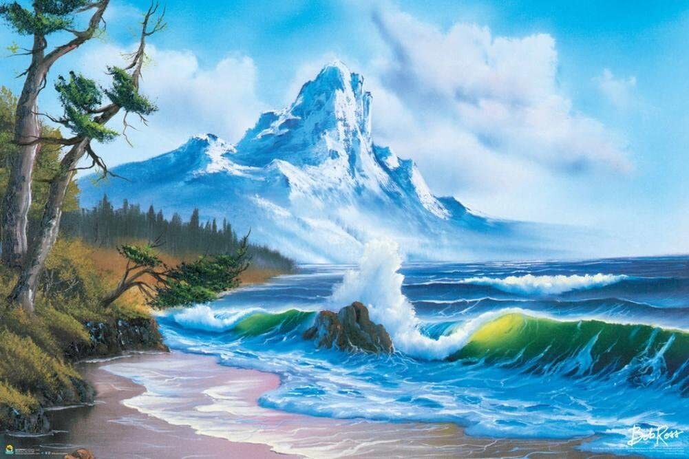 Waves Crashing – Bob Ross Poster 36in x 24in