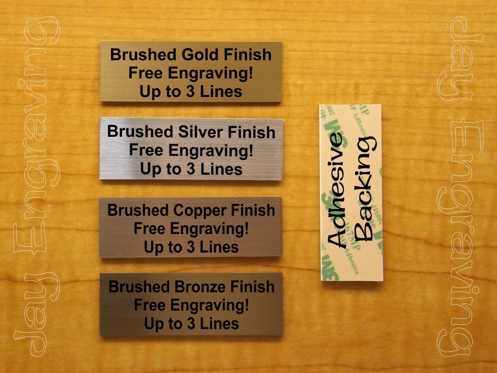 Custom Engraved 1×3 Gold Silver Copper or Bronze Plaque Plate Sign Wall Door Tag