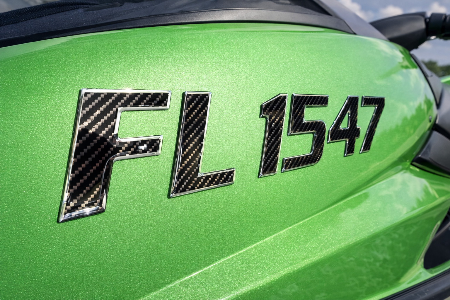 Carbon Fiber Boat Numbers and Letters 3” Waterproof Marine Registration Decals