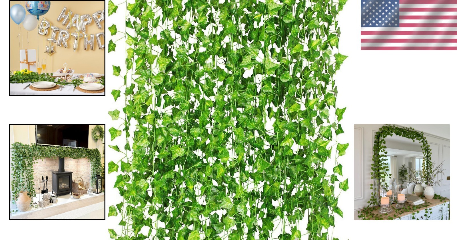 84Ft Artificial Ivy Fake Vines: 12 Count UV Resistant Greenery for All Occasions