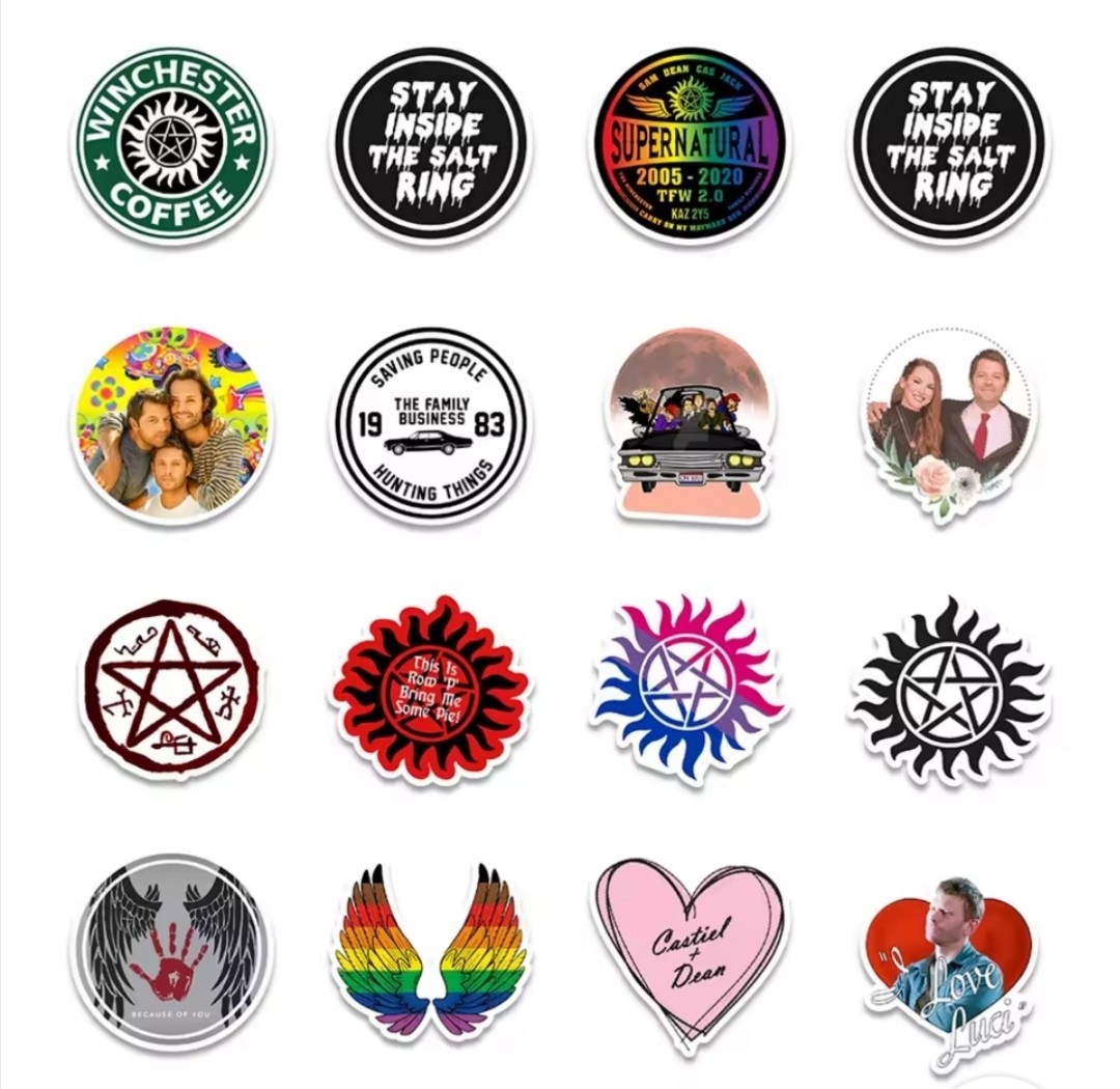 10 PCS Supernatural TV Show Stickers BRAND NEW 2nd Set