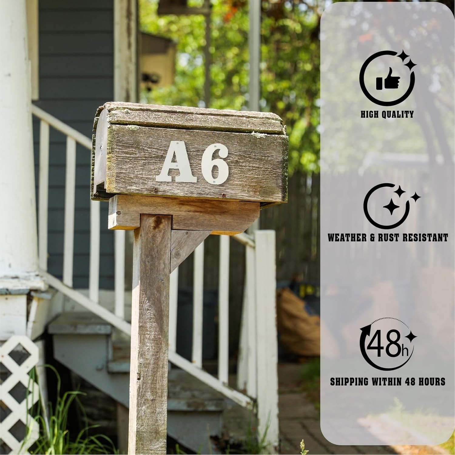 Sleek 3” Black Metal Address Numbers with Easy Installation Kit for Outdoor Use