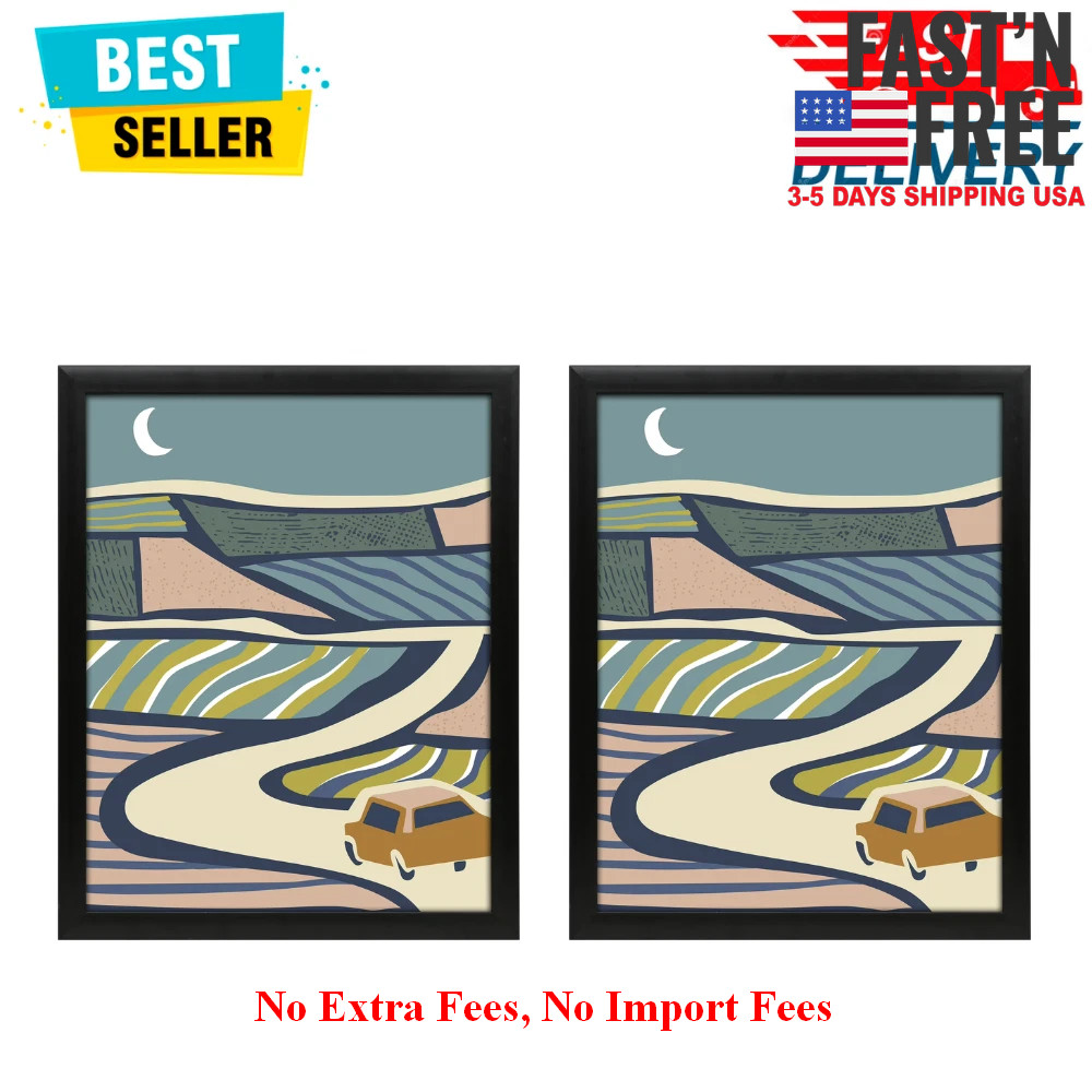 Mainstays 20×30 Black Museum Poster Picture Frame, Wall Decor, Set of 2, Modern