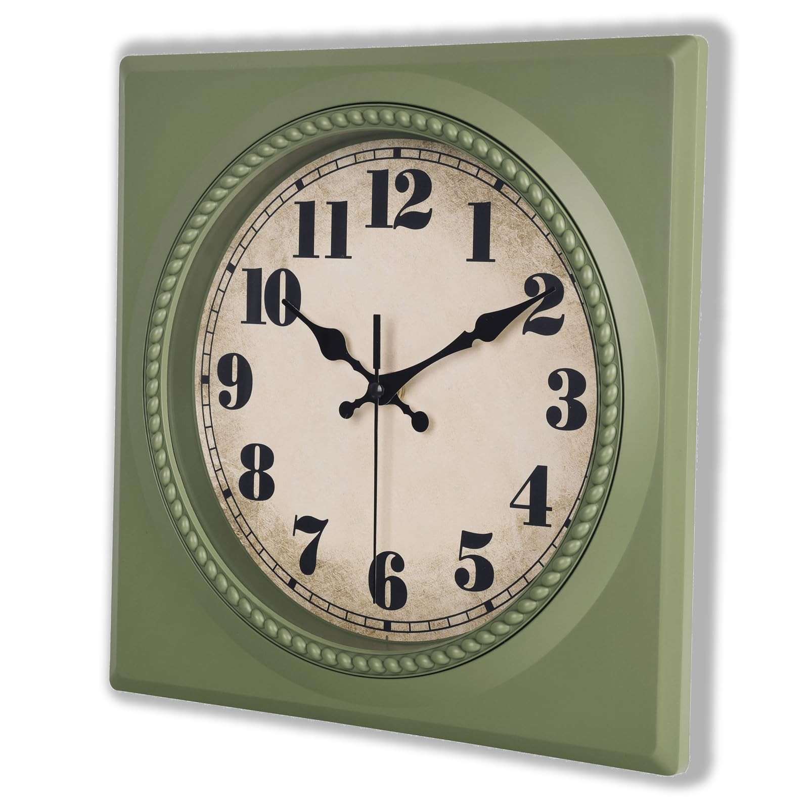 Vintage Wall Clock 1950s Style Retro 50’s Mid Century Square Battery Operated