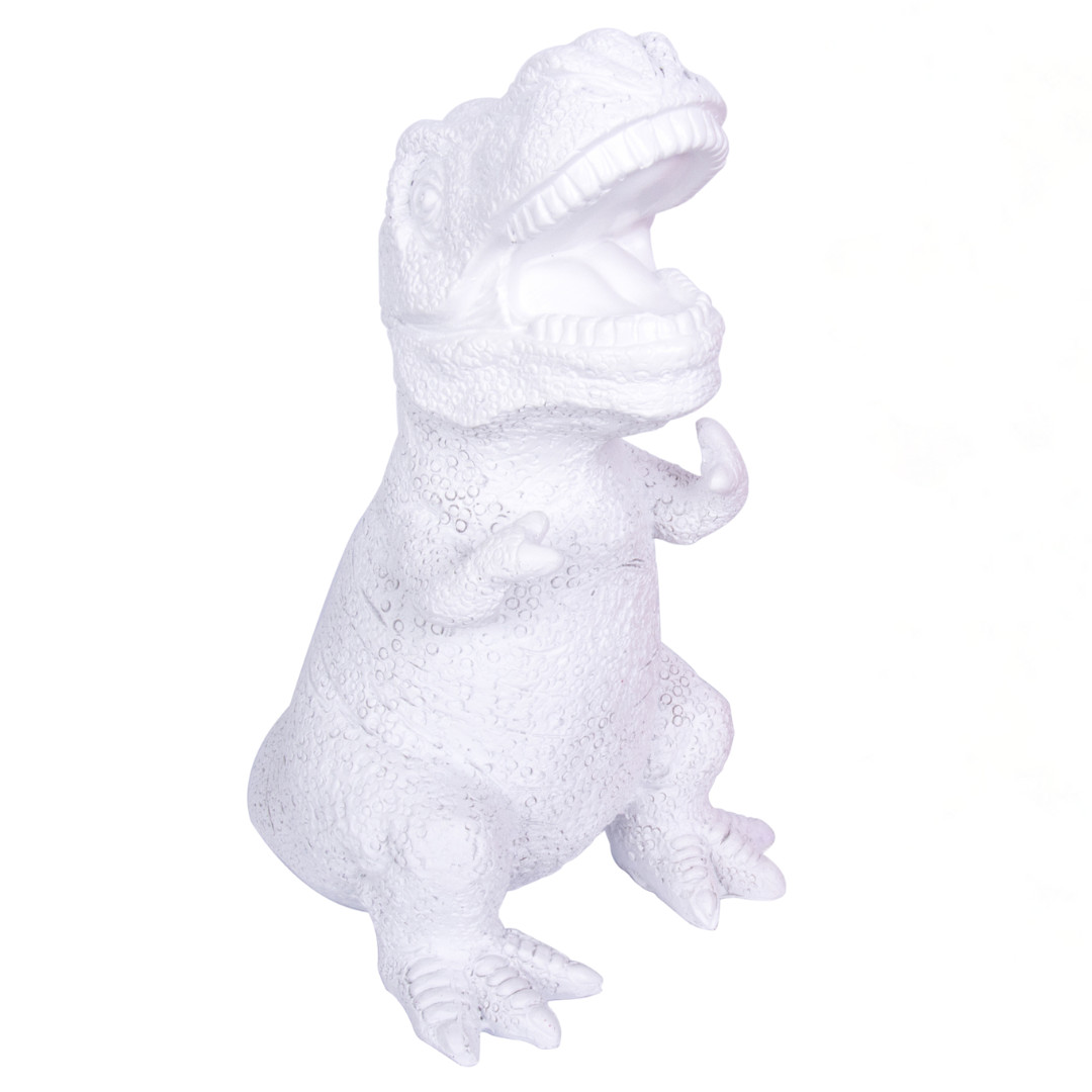 helio ferretti White T-Rex Coin Bank Novelty Decor