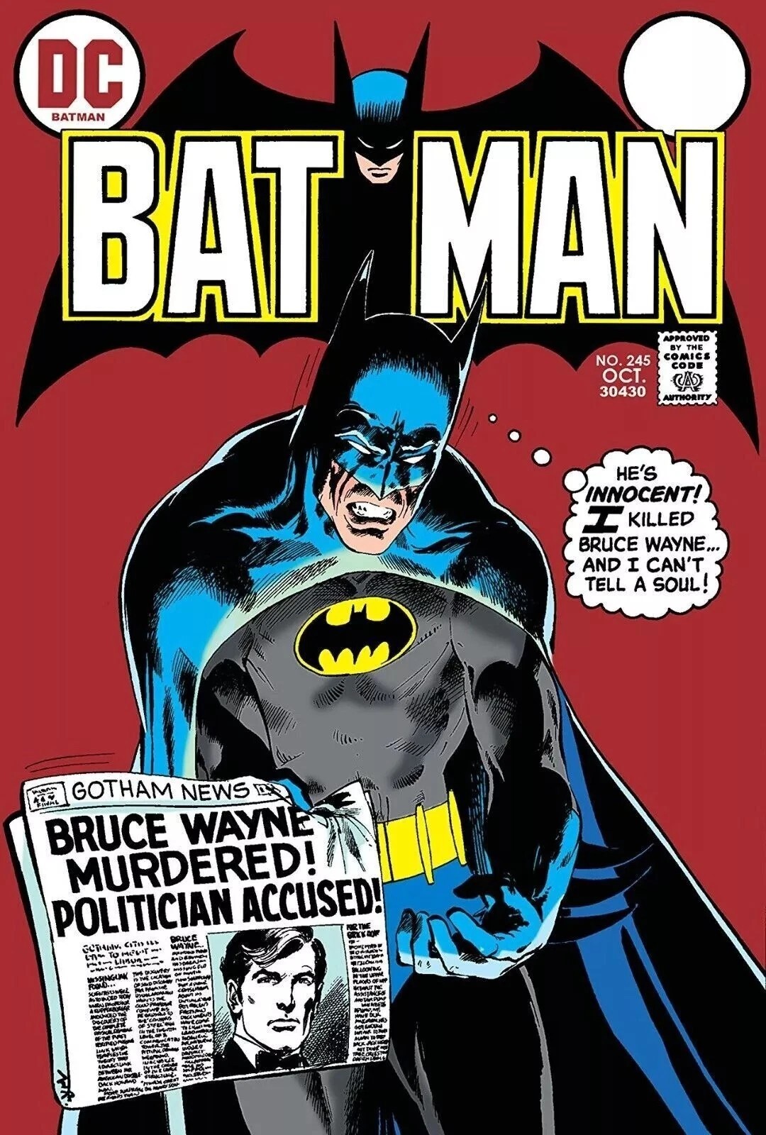 BATMAN #245 COMIC BOOK COVER Poster print 11″x17″ inches home art wall decor