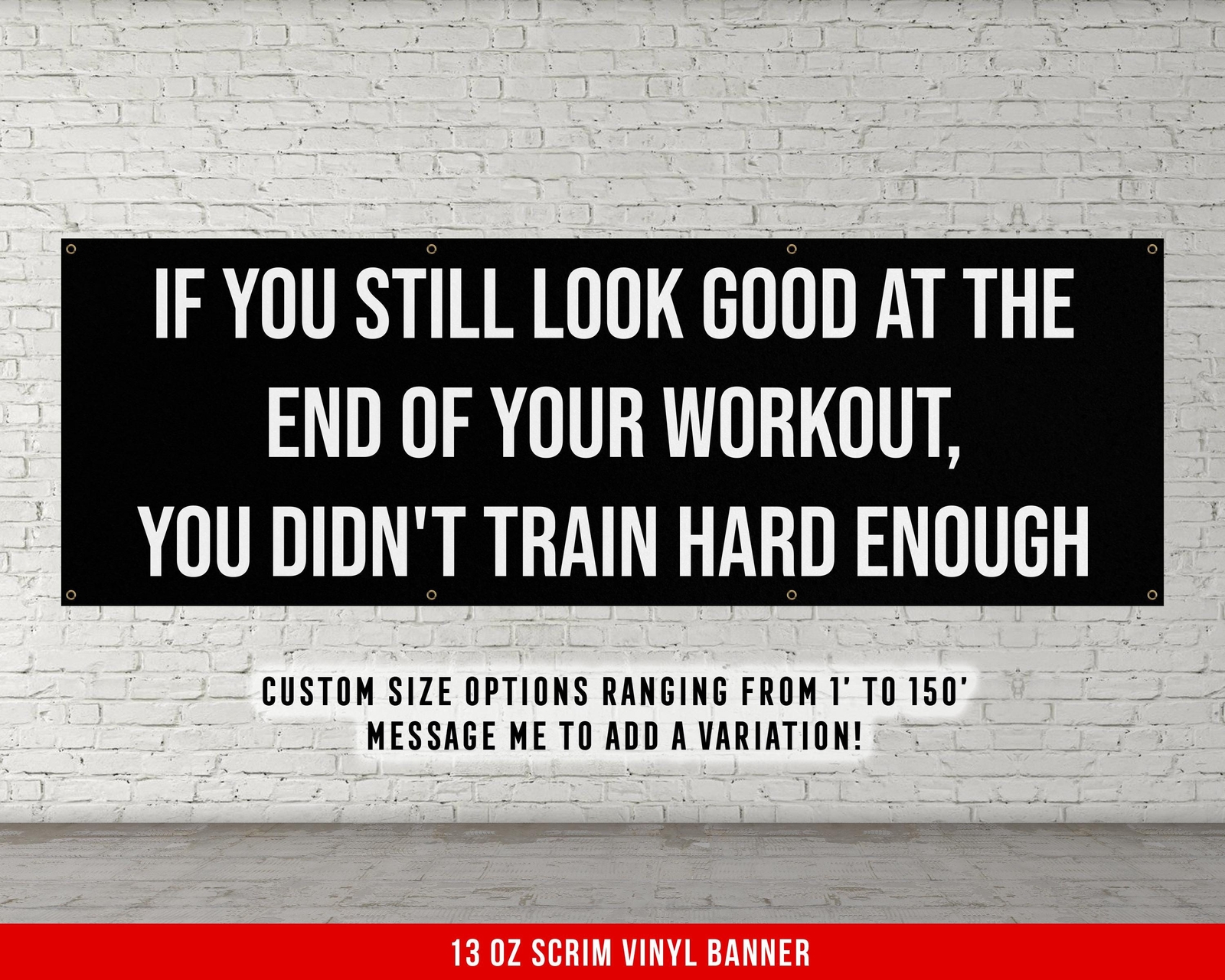 Inspirational Weightlifting Banner – Motivational Gym Wall Decor