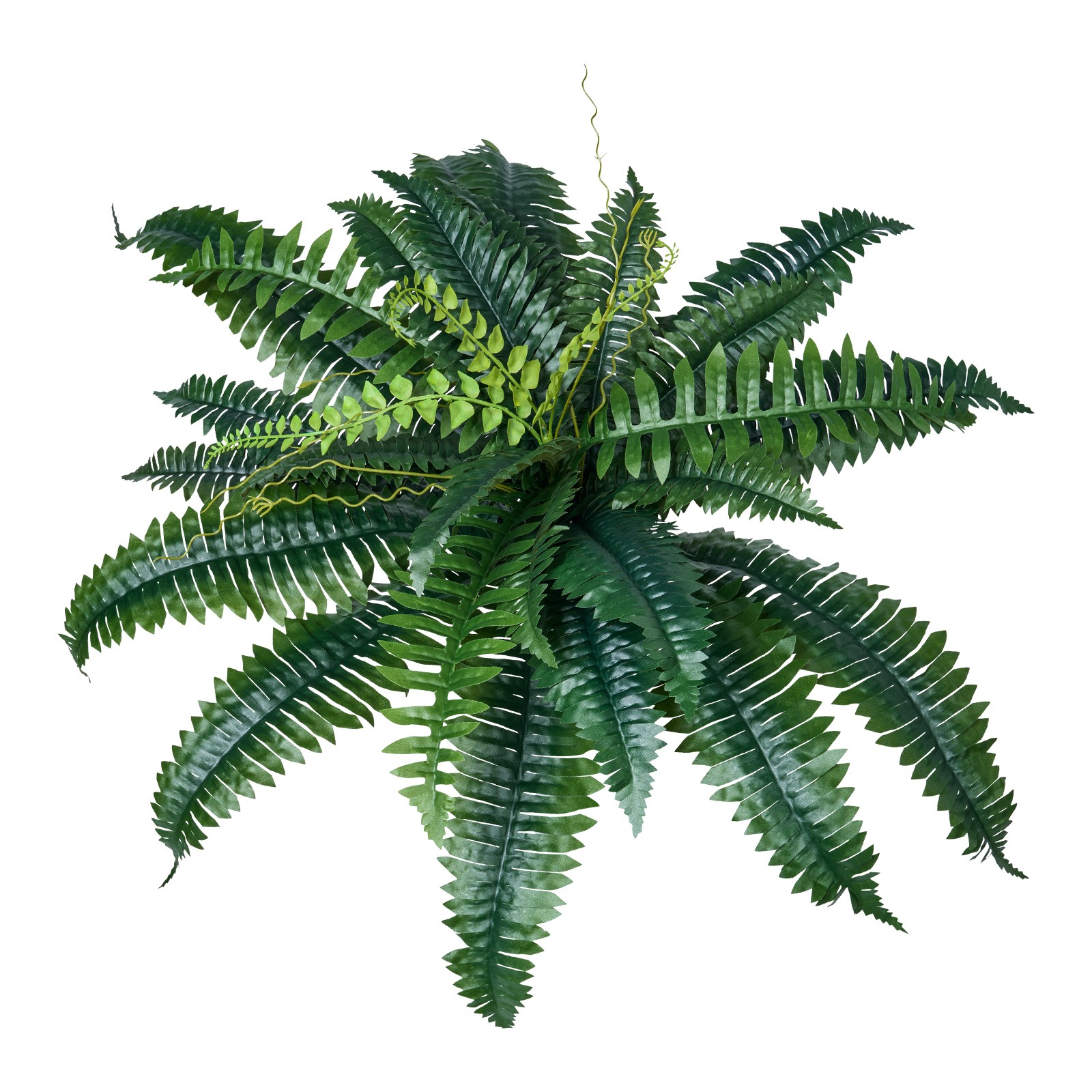 Uimoso Pack of 2 33″ Artificial Boston Fern Bush Plant Green Plant Home Decor