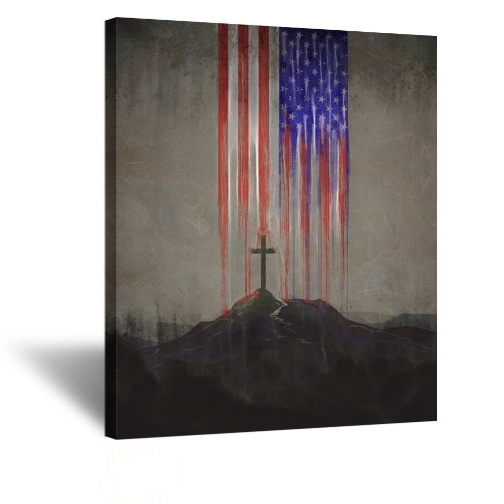 Modern Canvas Prints Wall Art Christian cross Vintage Poster Contemporary Pai…