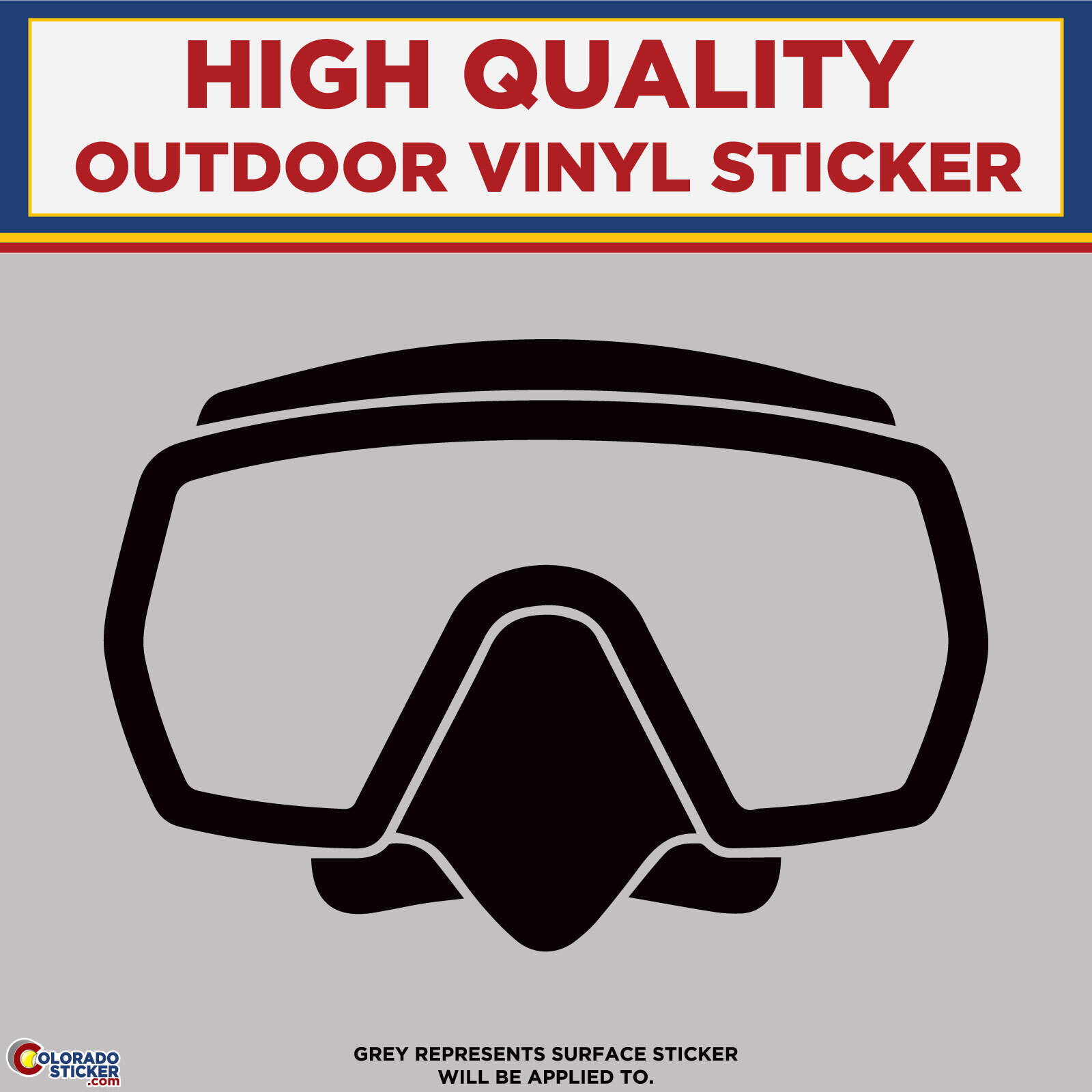Scuba Mask Die Cut, High Quality Vinyl Stickers