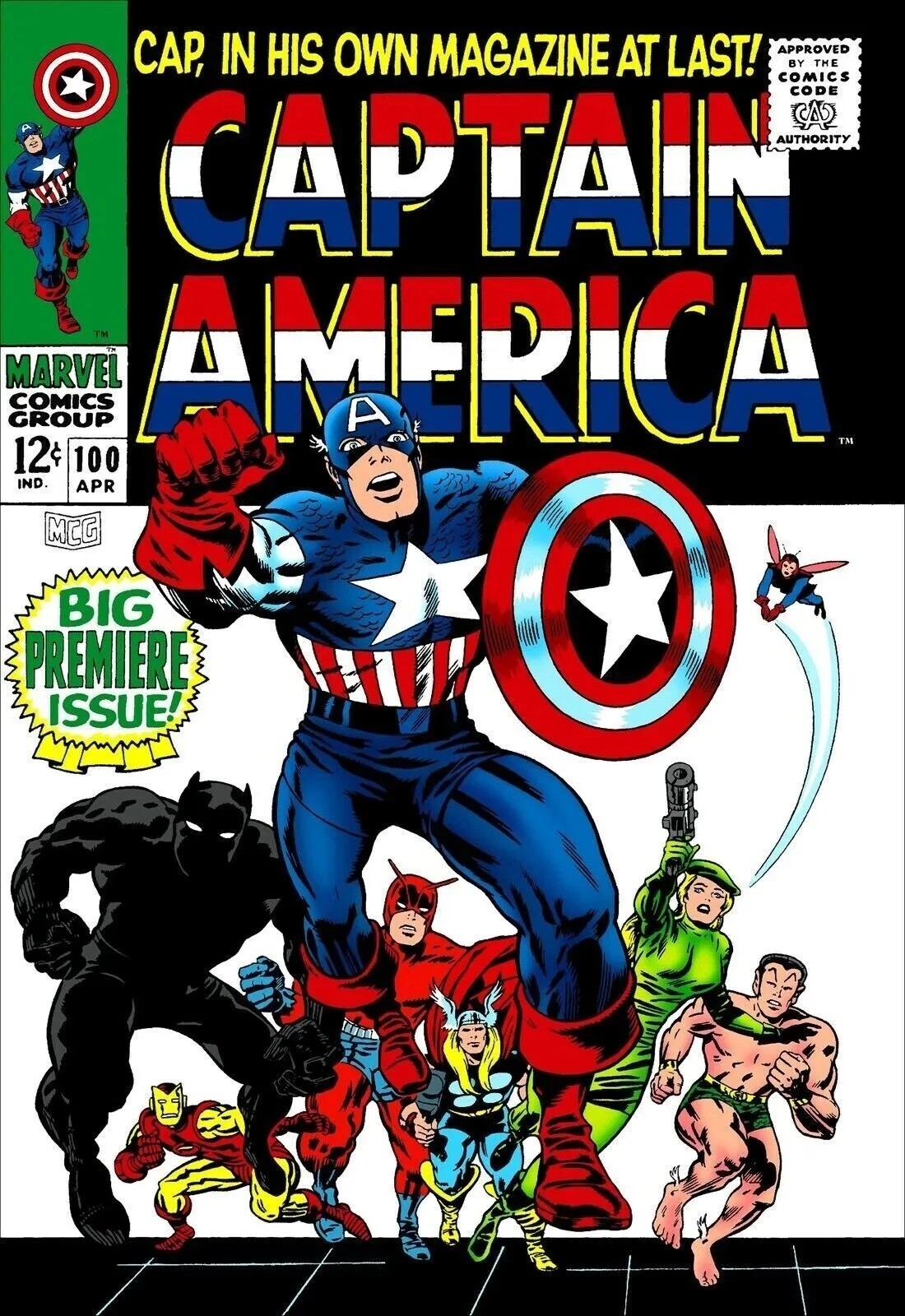 CAPTAIN AMERICA #100 COMIC BOOK COVER Poster print 11″x17″ inches home decor