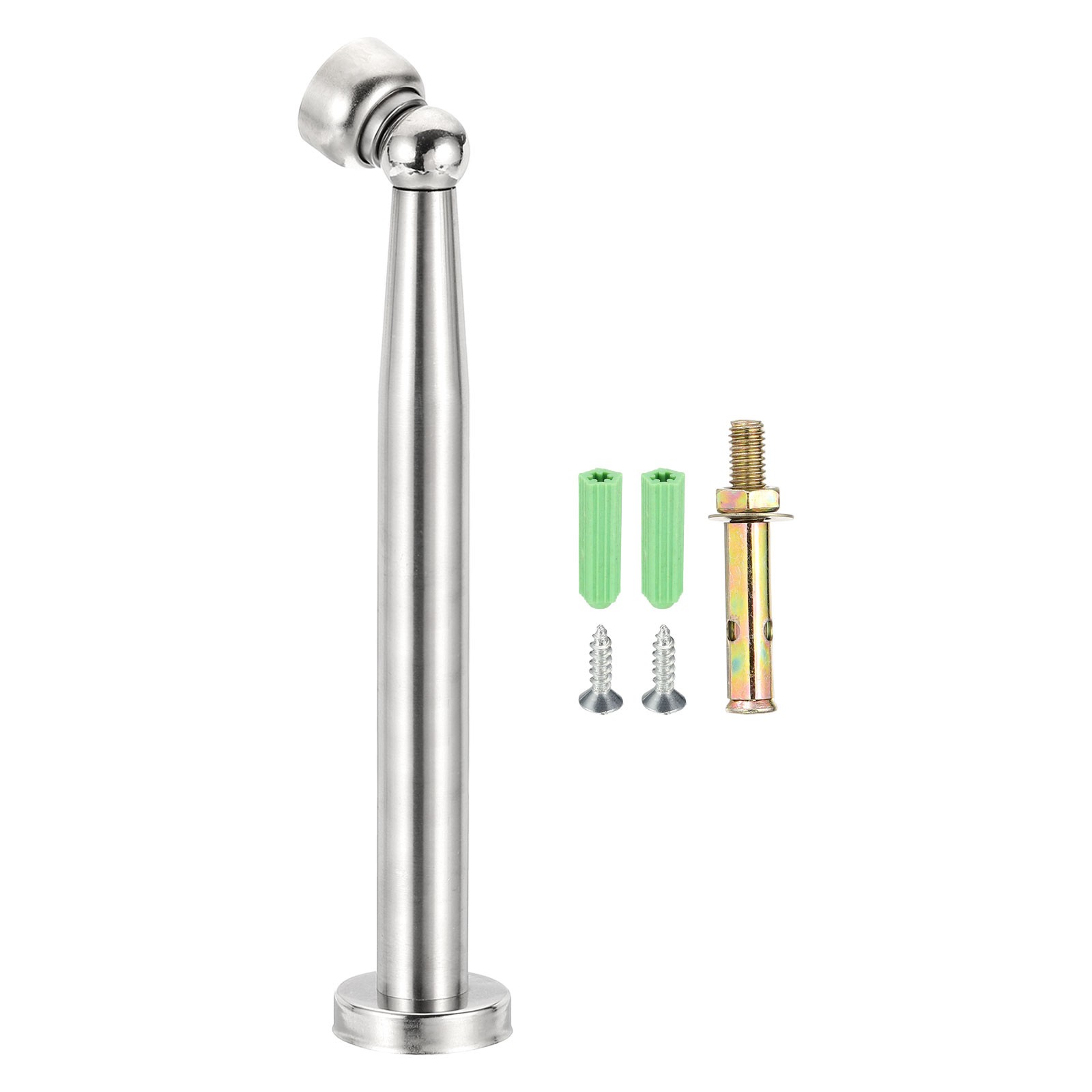 9.4″ Magnetic Door Stoppers, Wall Floor Mounted Door Catch Holder, Silver
