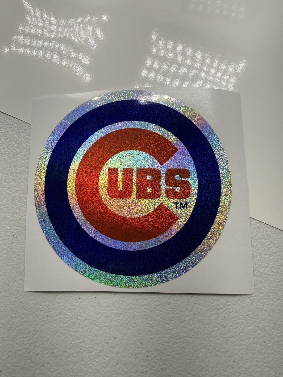Chicago Cubs Holographic Tiny Sparkle Vinyl Decal