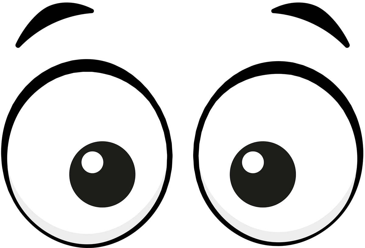 Googly Eyes Vinyl Decal 6 inches wide
